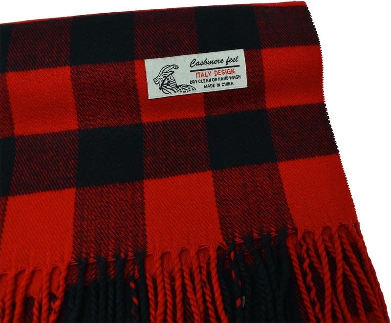 Glory Max Scottish Stewart Tartan Plaid Luxurious Winter Scarf Soft Cashmere Feel 72"x12" - Image 1